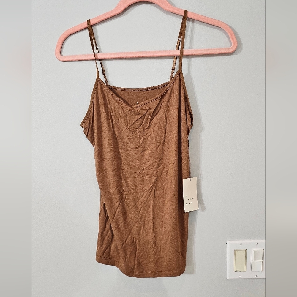 Women's Brown Slip Tank Top - A New Day